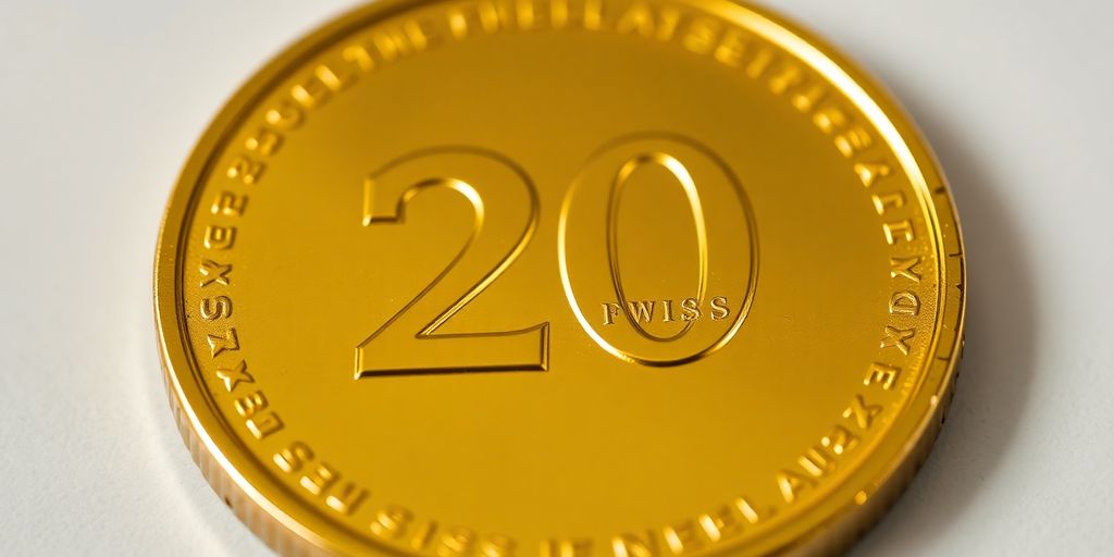 Une pièce d'or de 20 francs suisses