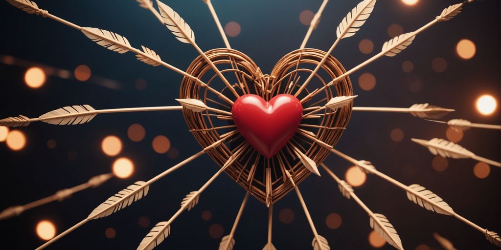 Heart with arrows symbolizing polyamory and love languages