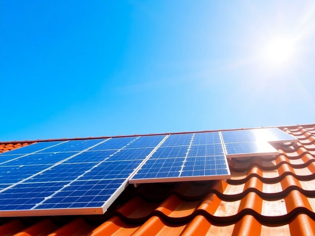 Instalare panouri solare pe acoperiș în România.