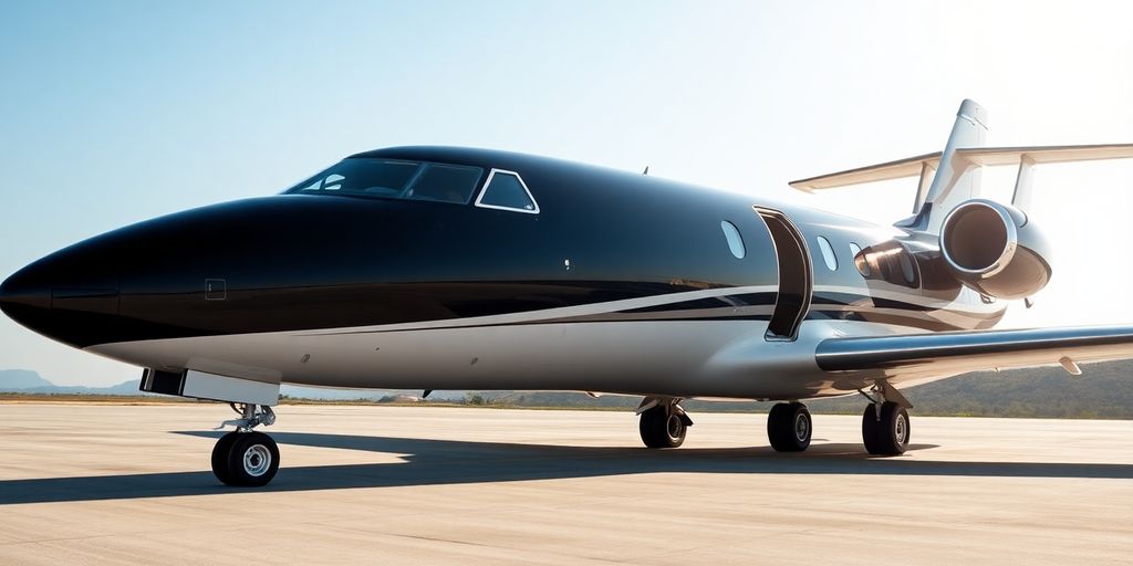 Michael Jordan's luxurious private jet exterior.