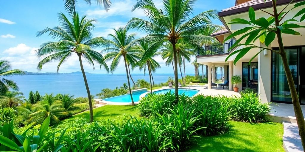 Tropical property with pool and greenery in Phuket.