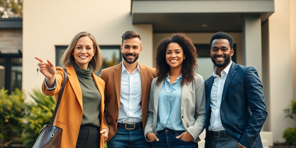 Three professional real estate figures.
