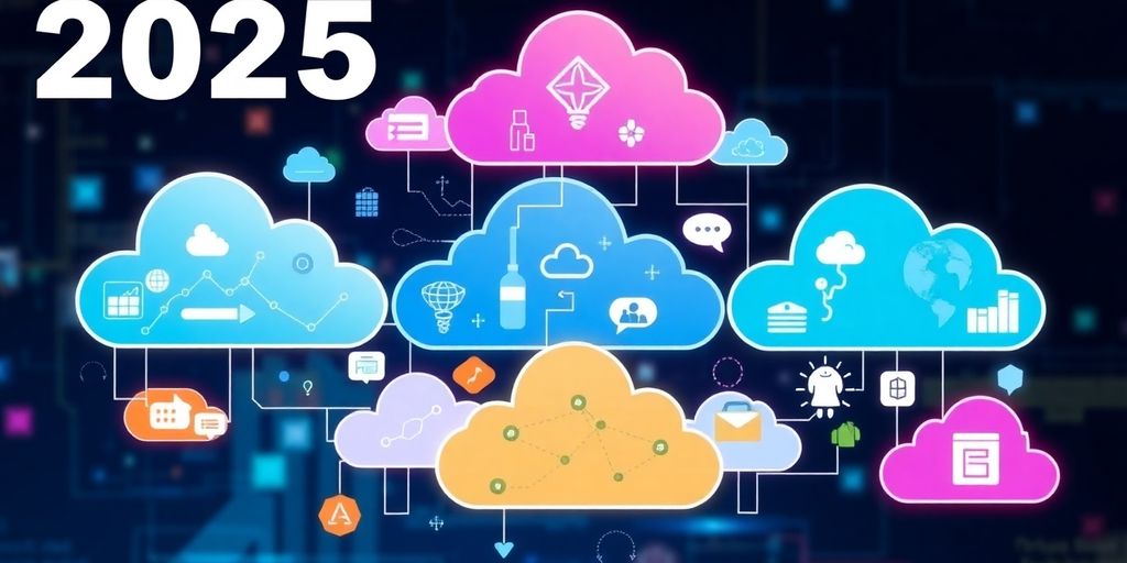 Collage of industry-specific cloud platform icons and visuals.