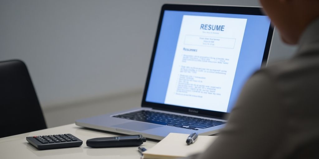 Person reviewing their math tutor resume