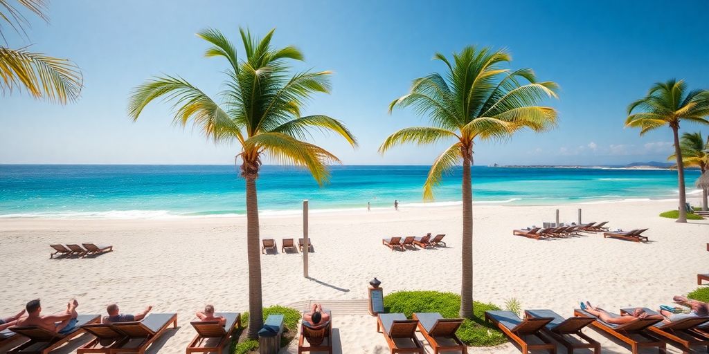 Resort todo incluido lujoso junto a la playa en Cabo.