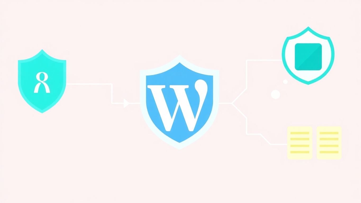 Illustrasjon av sikkerhet for WordPress-nettside.