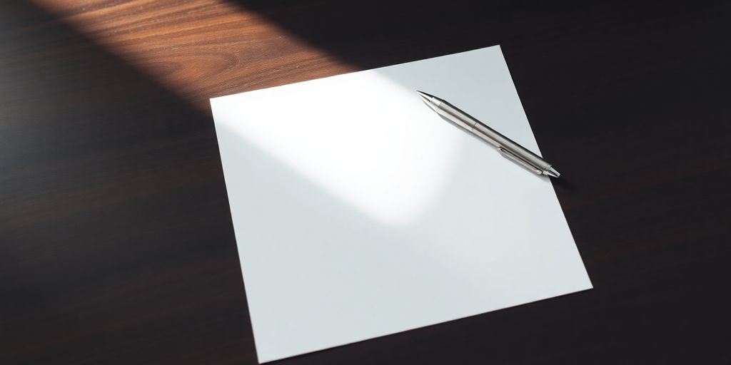 Open letter on polished desk