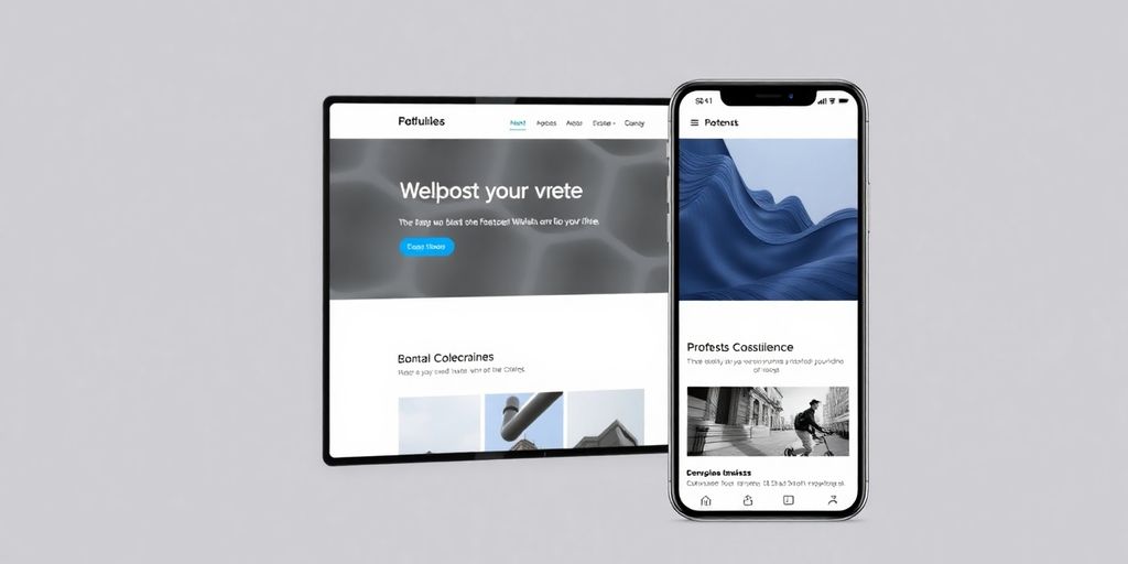 Website design with mobile responsiveness.