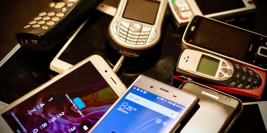 assorted-color phone lot