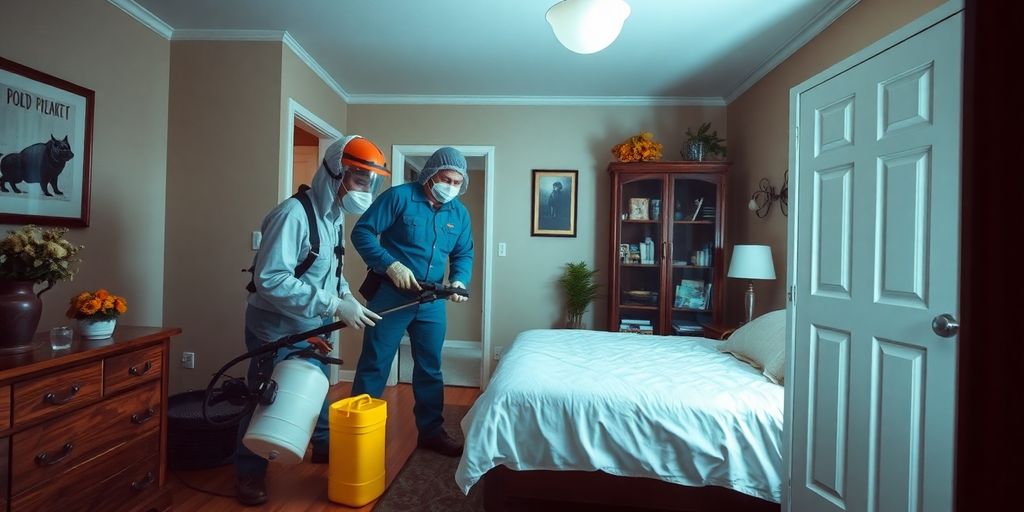 Servicii de deratizare pentru plosnite in actiune.