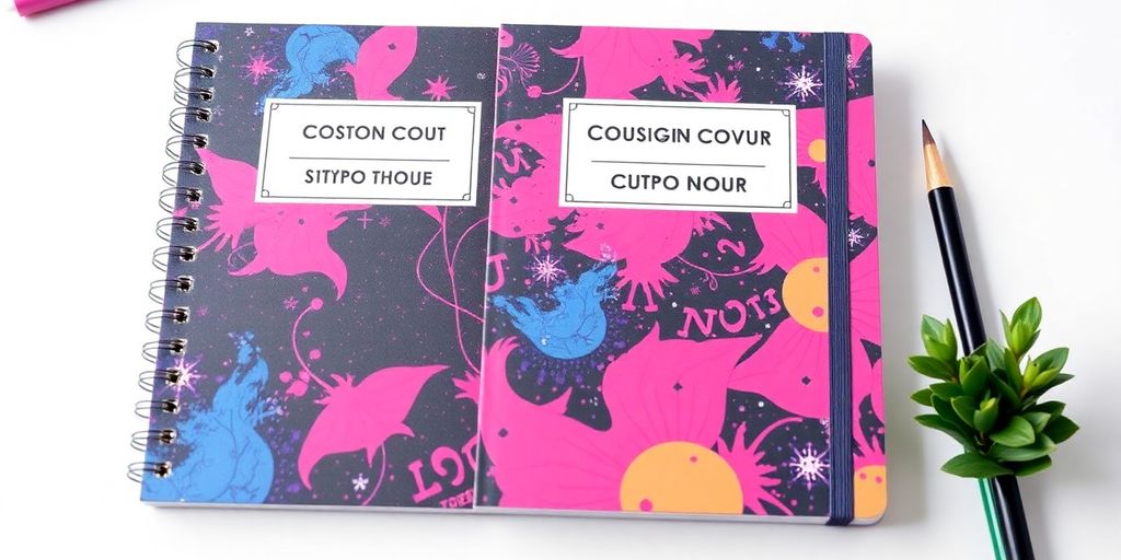 Customizable notebook cover template.