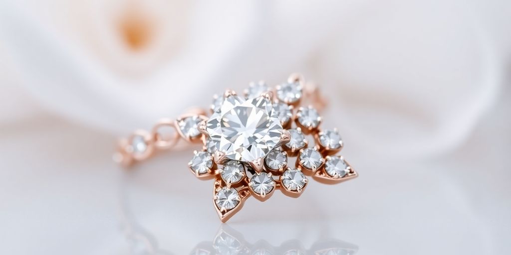 Bijou élégant avec un design complexe et scintillant.