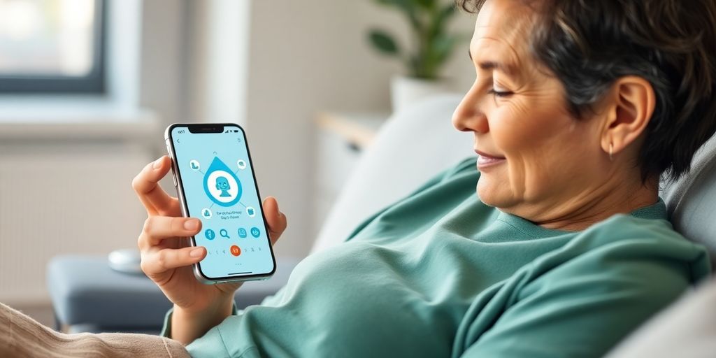 Patient talking to AI on phone before doctor visit.