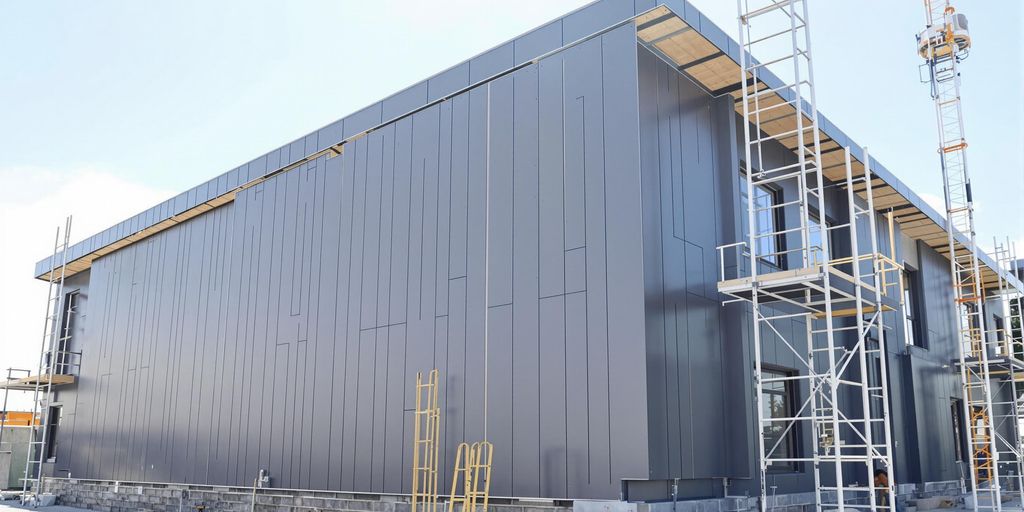 PU sandwich panels enhance modern construction aesthetics.