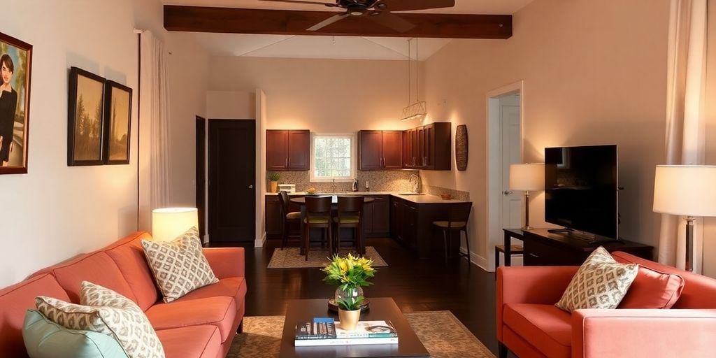 Warm and welcoming interior of a vacation rental.