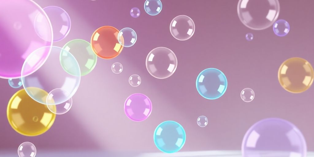 Colorful language bubbles floating in air.
