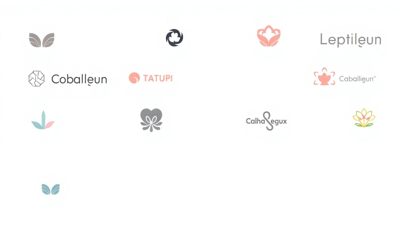 Moderne logo design illustrasjon med myke farger.