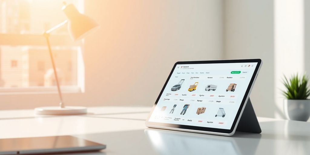 Pietra platform interface with product design and shipping elements.