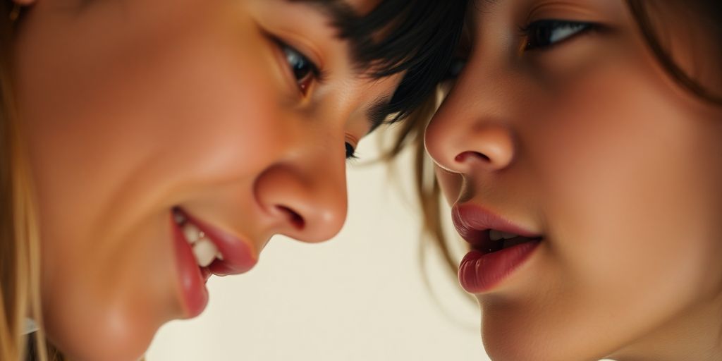 Person listening intently to another person talking