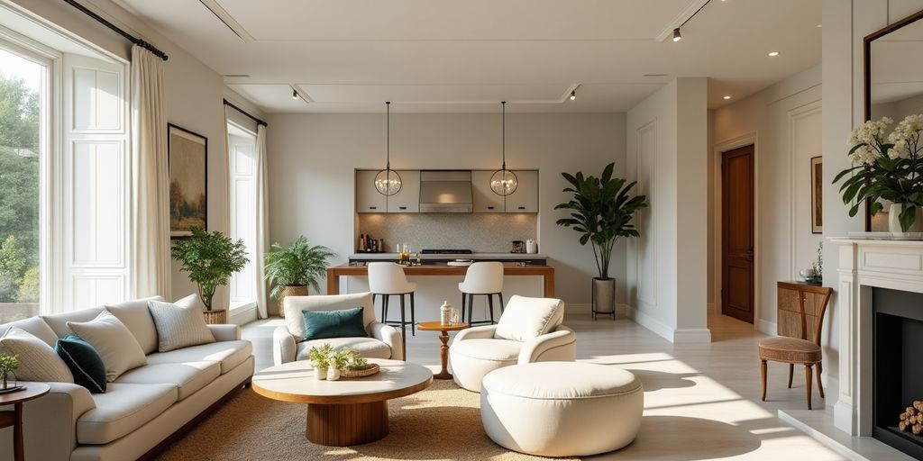 Intérieur d'une maison élégante et confortable.