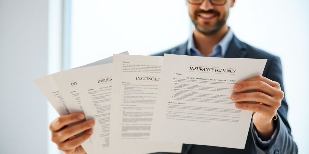 Man holding Carrefour insurance documents.