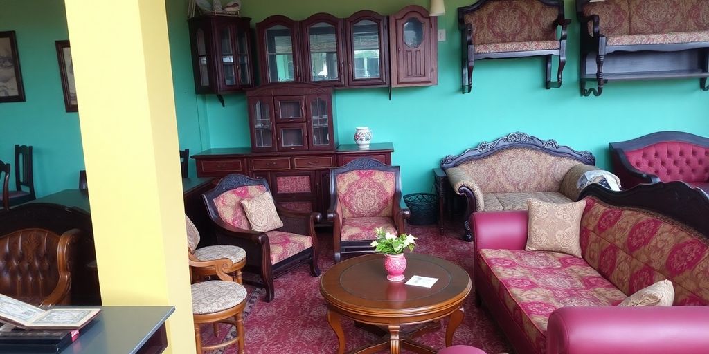 أثاث مستعمل متنوع في بيئة مريحة وجذابة