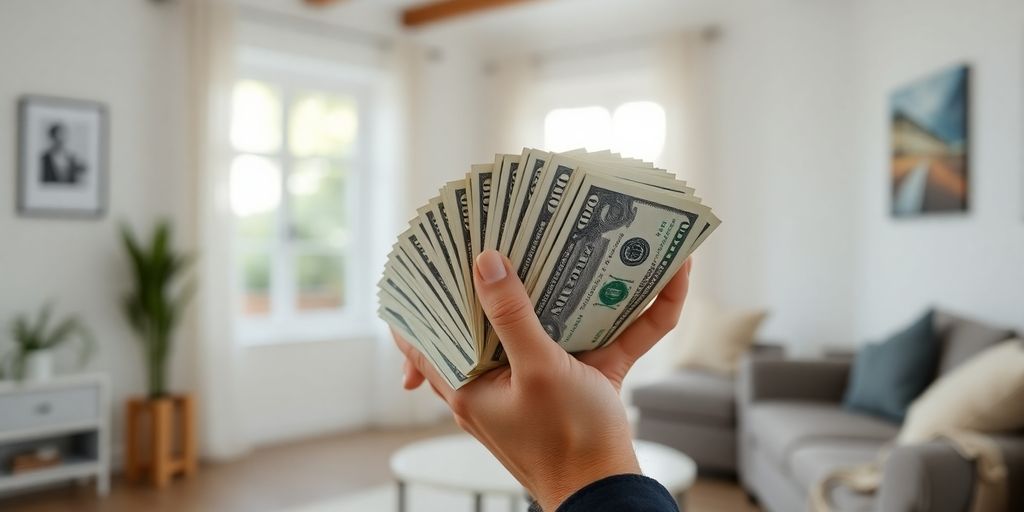A person counting money.