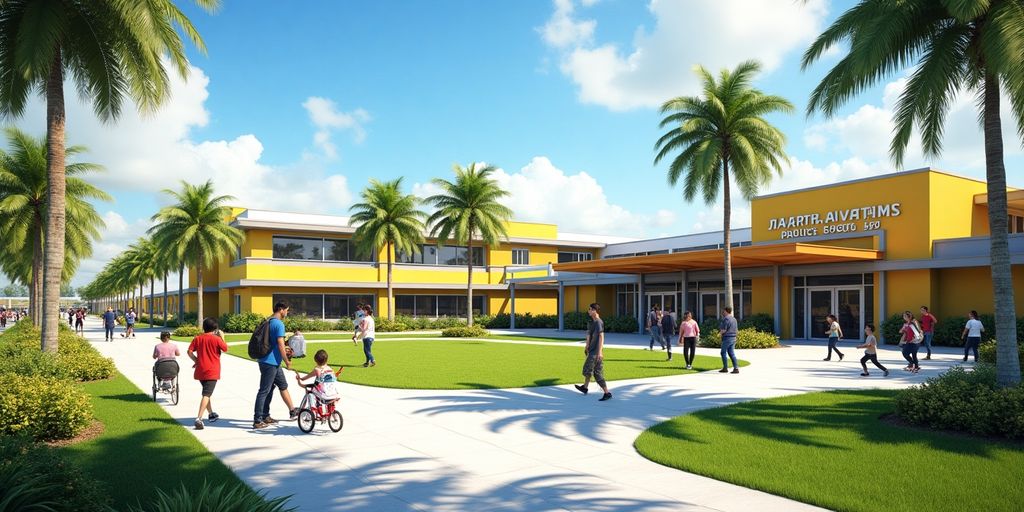Vibrant scene of students at Aventura Florida schools.