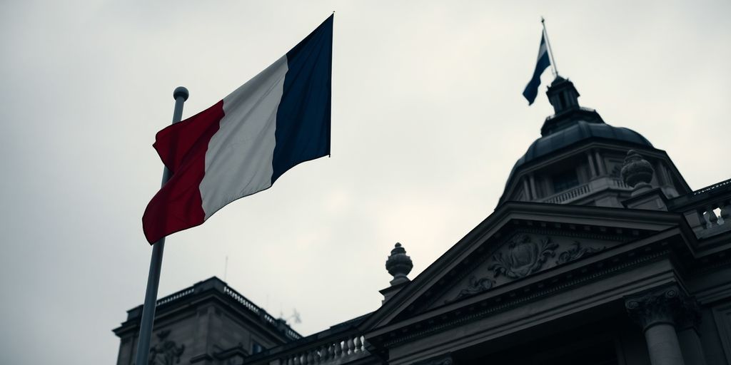 Bâtiment de l'Assemblée nationale, drapeau français