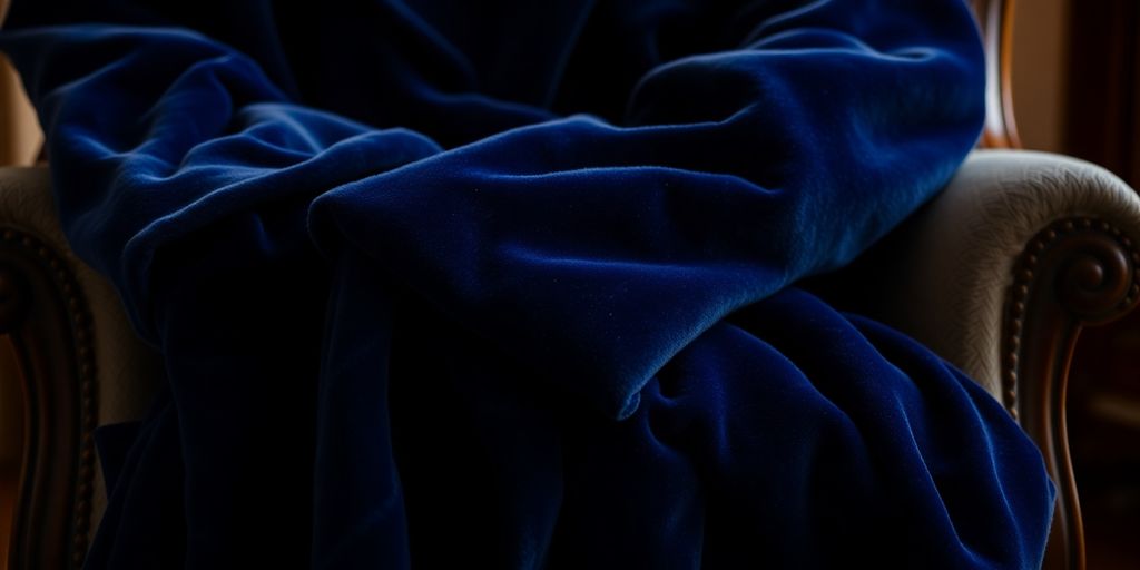 A luxurious velvet dressing gown on a comfy armchair.