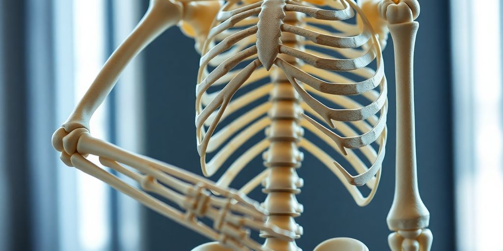 Skeleton with healthy joints.