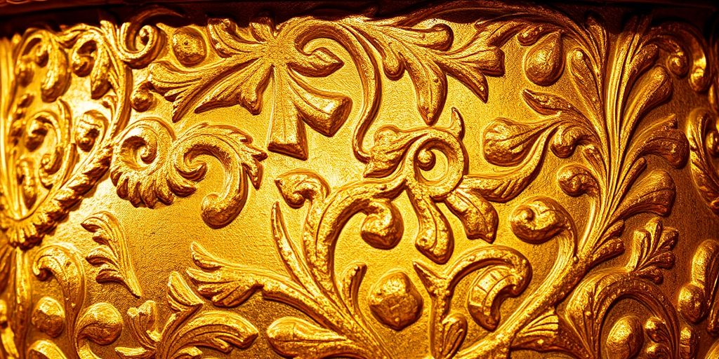 Peinture ornée d'or de la Renaissance.