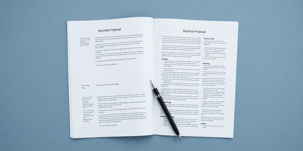 Opened proposal document, focused on main sections.