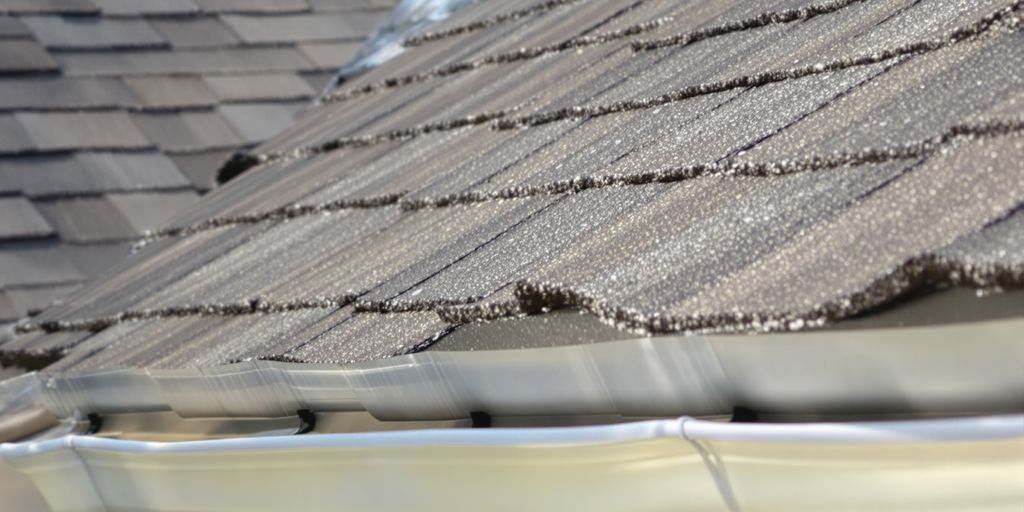 A clean roof with clear gutters.