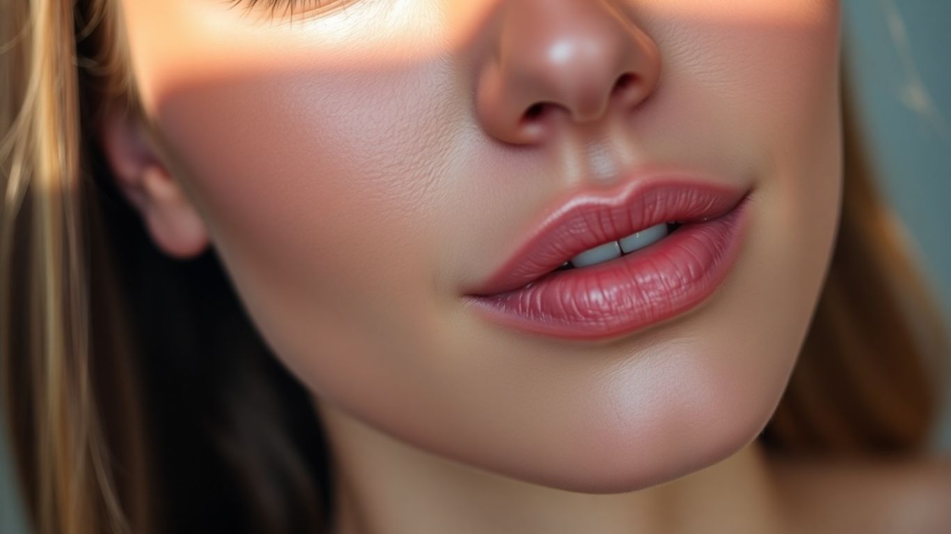 Woman with radiant, toned skin in natural light.