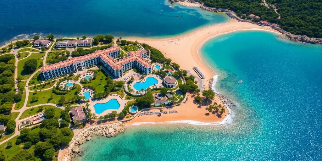 Luxuriöse Aussicht auf das Adalya Ocean Deluxe Resort.