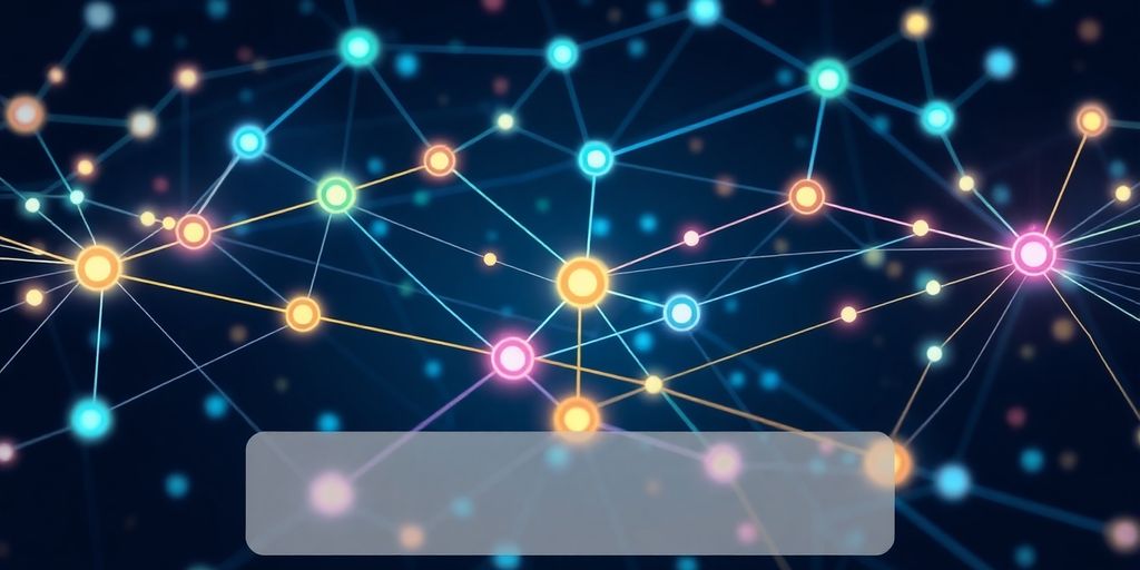 Visual of interconnected nodes in a decentralized network.