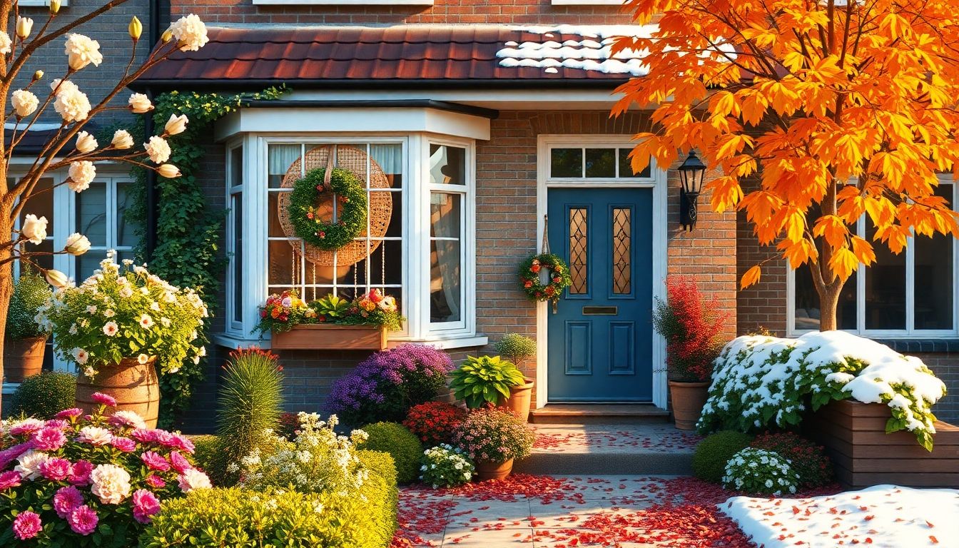 London home with seasonal decorations throughout the year.