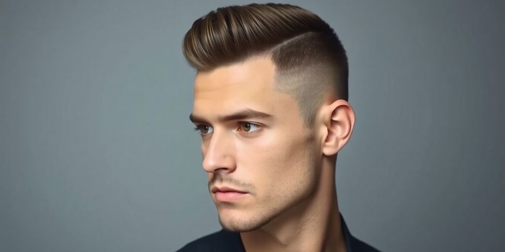 Man with a stylish haircut for receding hairlines.