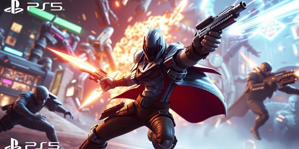 Scène d'action captivante d'un jeu PS5.