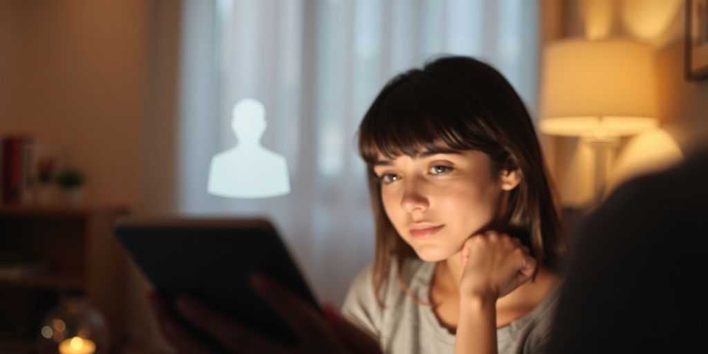Person happily reconnecting with a former contact.