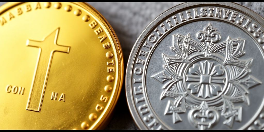 Pièce d'or d'investissement et pièce de collection.