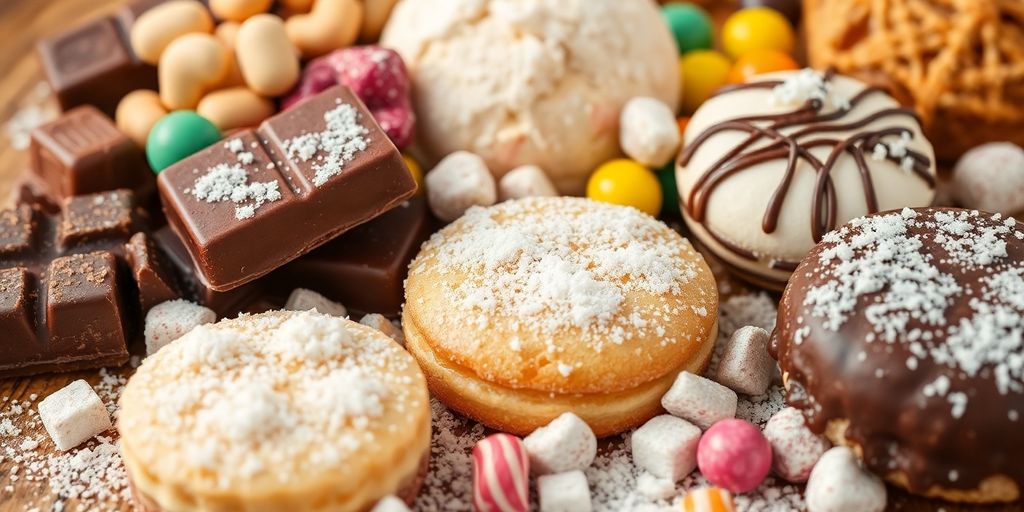 Alimentos azucarados que contribuyen al envejecimiento.