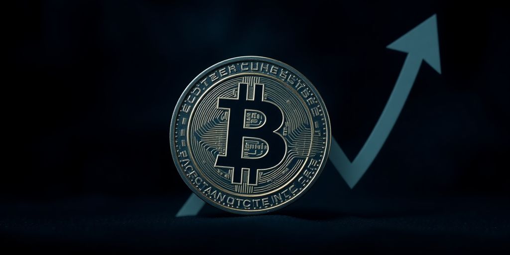 Bitcoin price chart falling sharply downwards.