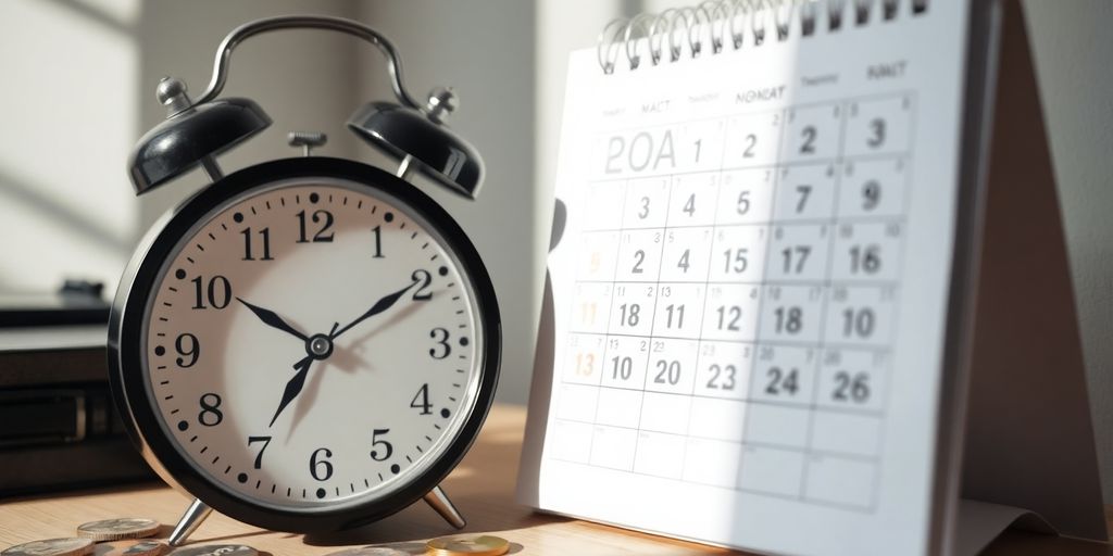 Clock, calendar, and currency symbols