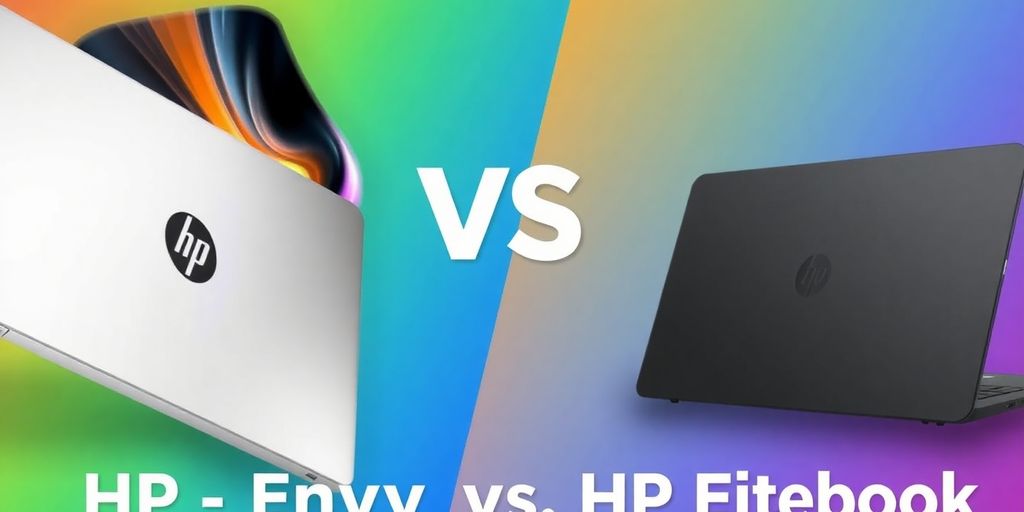 صورة مقارنة لجهازي HP Envy و HP Elitebook