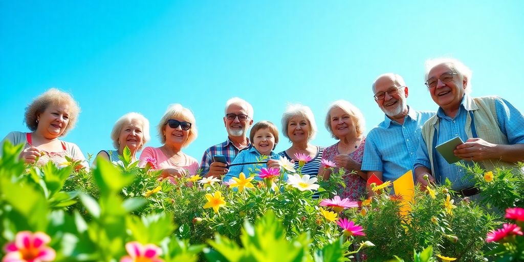 Senior couple enjoying retirement with vibrant investments.