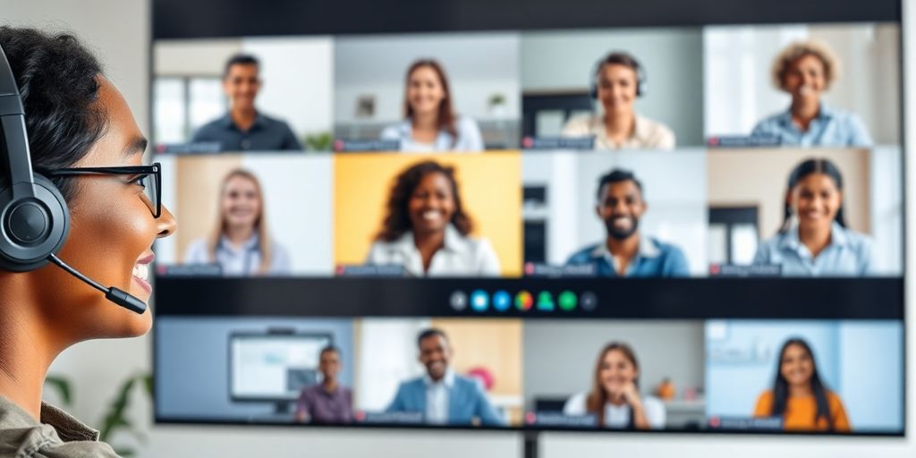 Diverse professionals collaborate online using HubEngage.