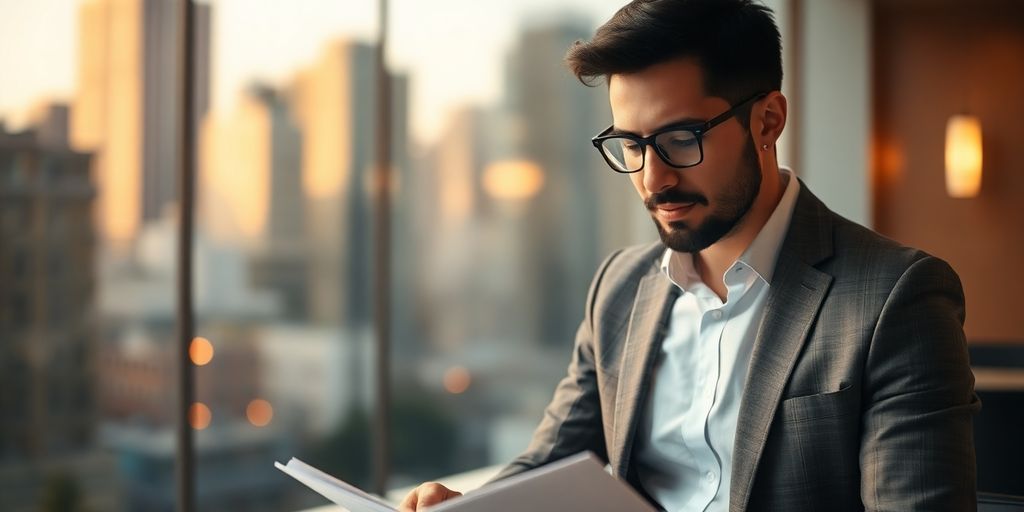 Person studying real estate licensing requirements.