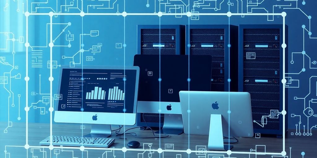 Business assets being protected from digital threats.